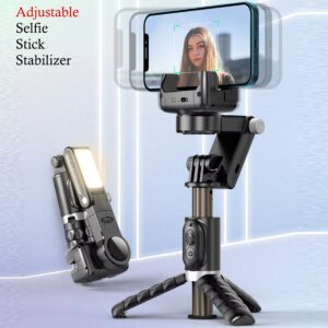 Video Shoot Live Stream Tripod Stabilizer with Remote Control and Light Telescope Adjustable Selfie Stick Stabilizer