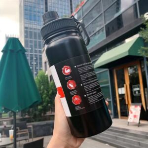 800ML Stainless Steel Double Layer Space Portable Water Bottles, Sports Fitness Bottle Large Capacity Cold Insulation, Car Water Cup for Outdoor Travel Back to School Supplies