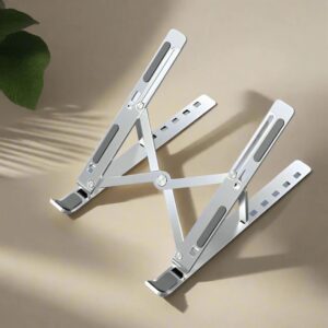 Foldable Aluminum Laptop Stand with 7-Angle Adjustment